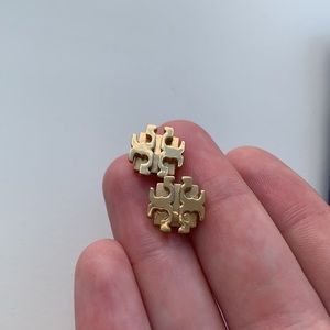 Tory Burch T-logo Gold Stud Earrings